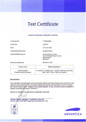Caterhose BS669 Part 2: 1997 certificate